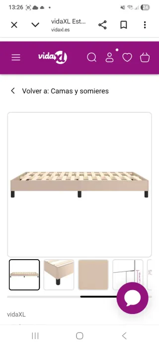 Estructura cama 140x190 cm vidaXL