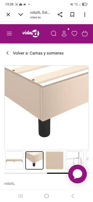 Estructura cama 140x190 cm vidaXL