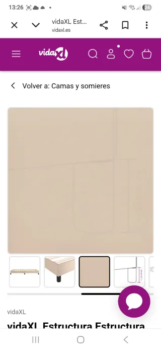 Estructura cama 140x190 cm vidaXL