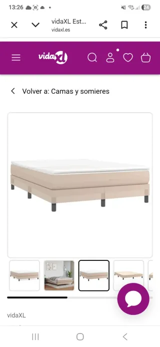 Estructura cama 140x190 cm vidaXL