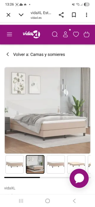 Estructura cama 140x190 cm vidaXL