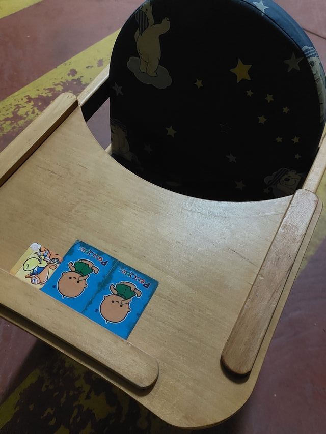 Trona de bebé para comer de madera