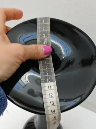 Vaso Murano vintage nero in vetro