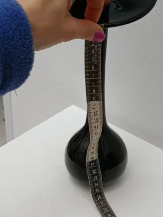 Vaso Murano vintage nero in vetro