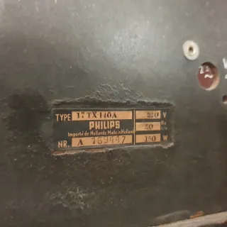 Televisor Philips 17 TX 140 A Años 50