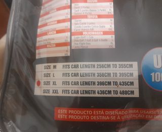 Funda protectora coche exterior/interior