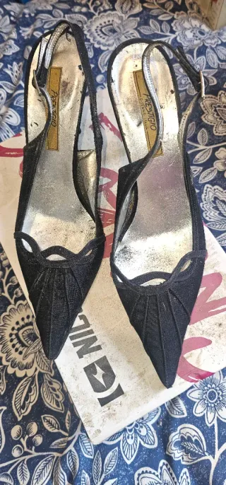Zapatos de tacón Prestigio negros/plateados