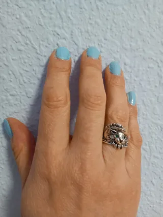 Anillo de gato plata 925 con ojos verdes