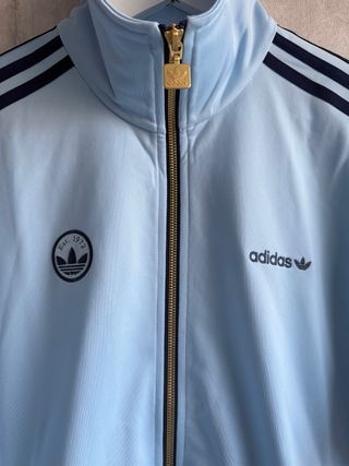 Sudadera con Cremallera Adidas Azul