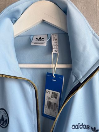 Sudadera con Cremallera Adidas Azul