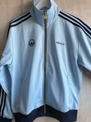 Sudadera con Cremallera Adidas Azul