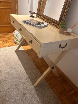 Mesa consola estilo antiguo base X