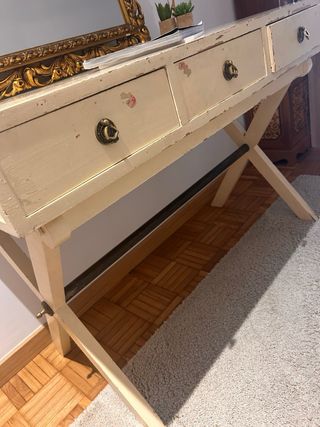 Mesa consola estilo antiguo base X