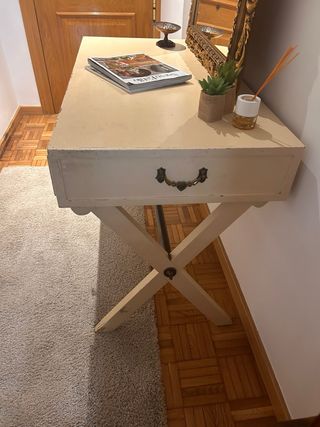 Mesa consola estilo antiguo base X