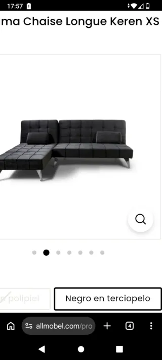 Sofá Cama Negro,Nuevo.