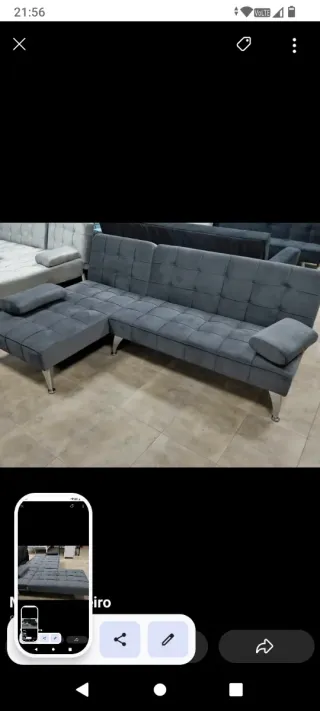 Sofá Cama Negro,Nuevo.