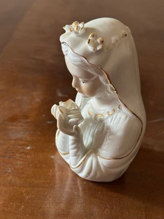 Busto porcelana policromada antiguo 1945