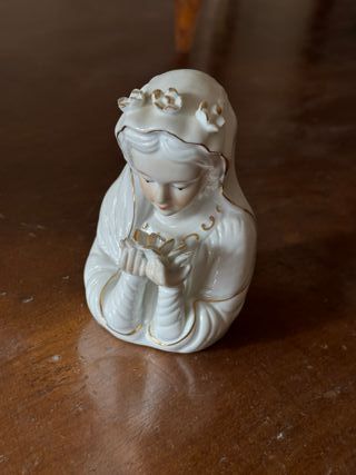 Busto porcelana policromada antiguo 1945