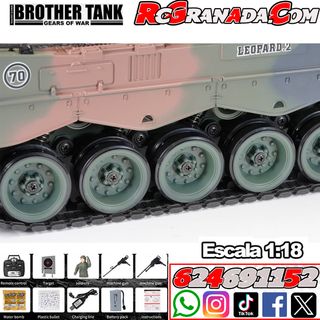 TANQUE BROTHER TANK RC 1:18 GERMAN LEOPARD 2