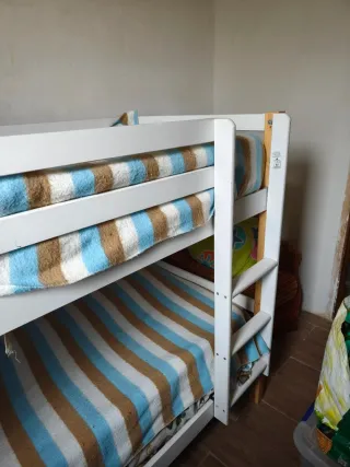 Litera blanca de 90cm de ancho