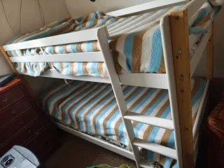 Litera blanca de 90cm de ancho