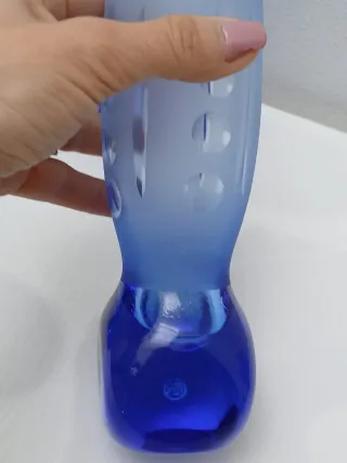 Bicchieri Murano vintage blu trasparenti