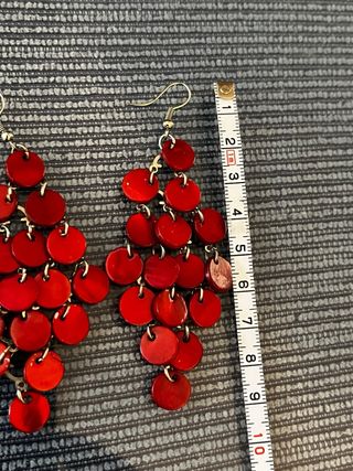 Pendientes rojos para feria y eventos