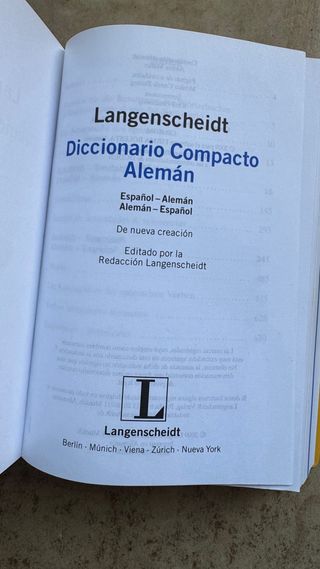 Diccionario Alemán–Español Langenscheidt compacto