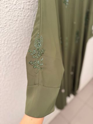 Abaya Dubai Verde Oliva Talla 52