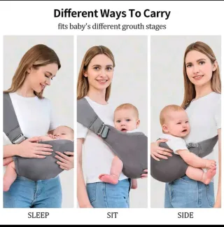 Portabebés gris con bolsa