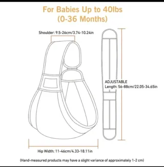 Portabebés gris con bolsa