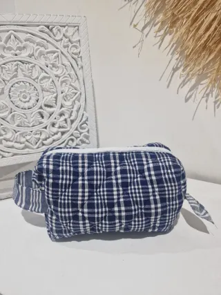 Neceser Fallero Cuadros Azul