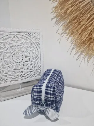 Neceser Fallero Cuadros Azul