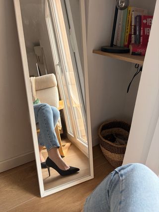 Zapatos de tacón negros ante talla 37