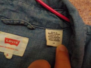 Camisa Levi's Manga Larga Azul Talla L