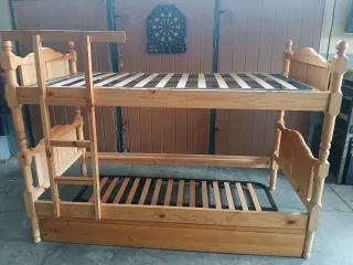 Litera madera 3 plazas desmontable