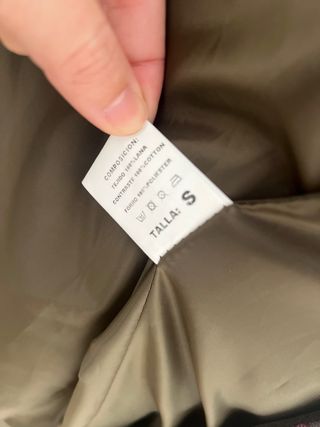 Abrigo largo BYAN cuadros verde y rosa