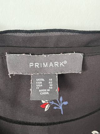 Blusa negra floral Talla XL-L