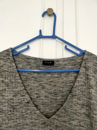 Vestido VILA gris jaspeado talla M