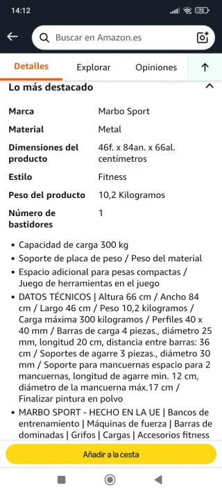 Soporte Múltiple Pesas y Mancuernas