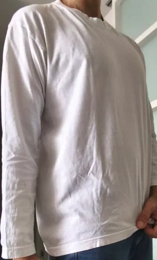 Camiseta fina manga larga blanca