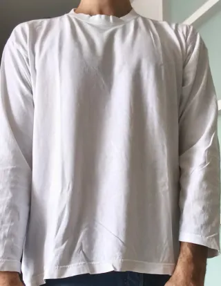 Camiseta fina manga larga blanca