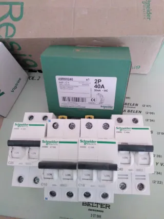 5u Schneider 1 dif 40A 2P y auto 10,16,25 y 40A 2P
