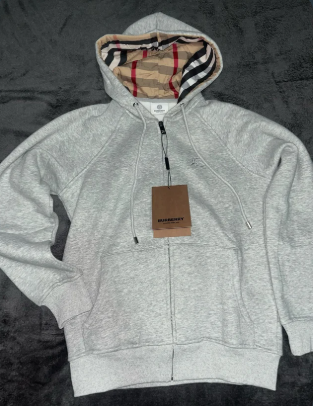 Sudadera Burberry Gris con Capucha