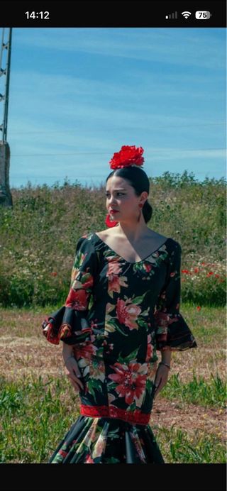 Vestido Flamenca Gitana Flores.