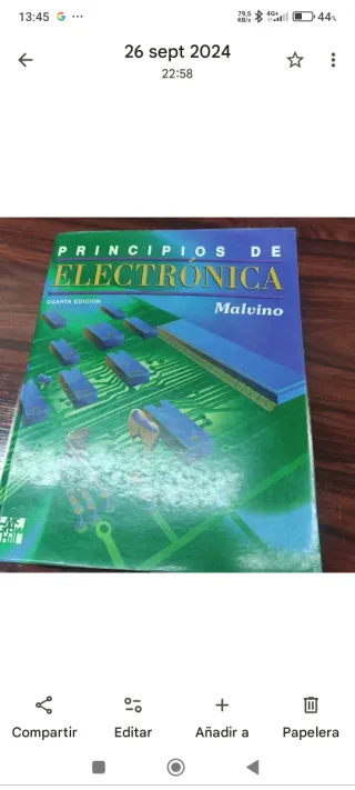 Libro principios de electrónica. Editorial Malvino