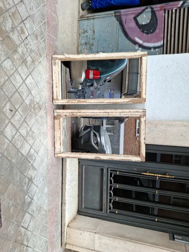 Espejos antiguos de madera y cristal