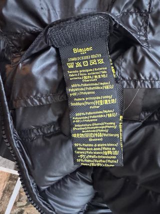 Blauer Piumino Giubbotto Nero Originale