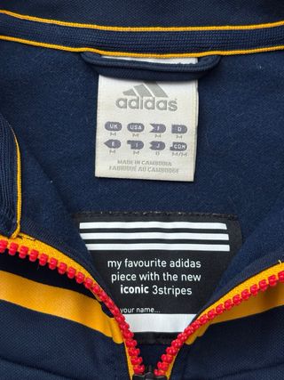 Chaqueta Adidas Cremallera Azul Talla M