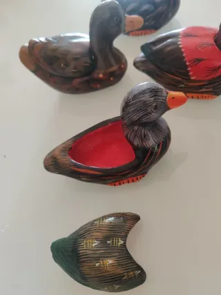 4 Scatole decorative anatra ceramica